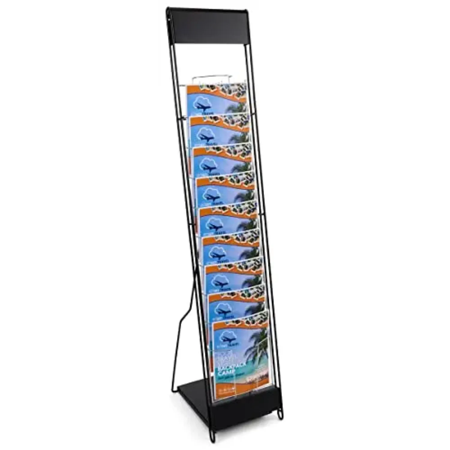 Portable Magazine Rack, Black, 54