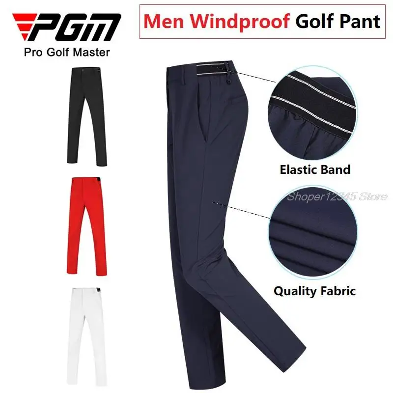 

Pgm Winter Men Golf High Elastic Pants Sports Leisure Warm Pants Male Autumn Windproof Trousers Long Straight Sweatpant XXS-XXXL