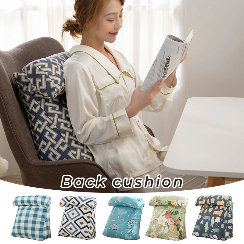 

Stuffed Headrest Cushion Bedroom Bed Long Lumbar Pillow Tatami Triangular Backrest Room Decor Waist Back Chair Sofa Bolster