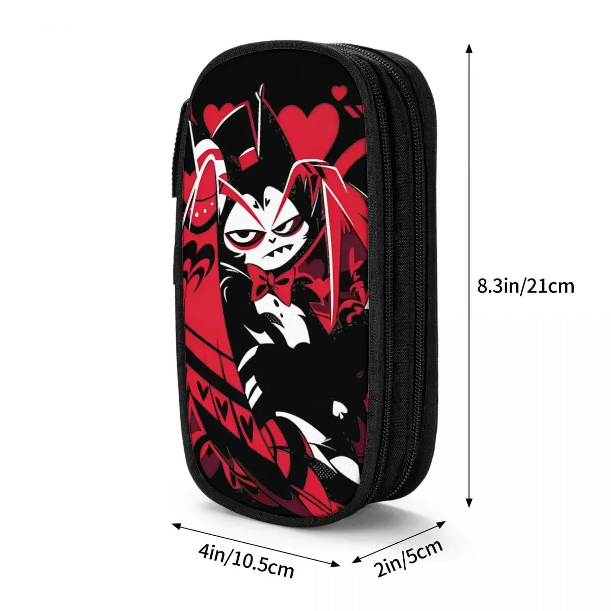 مقلمة Helluva Boss الرائعة الإبداعية Boxxie وميلي حامل القلم حقائب فتاة صبي سعة كبيرة مكتب هدية قلم رصاص الحقيبة