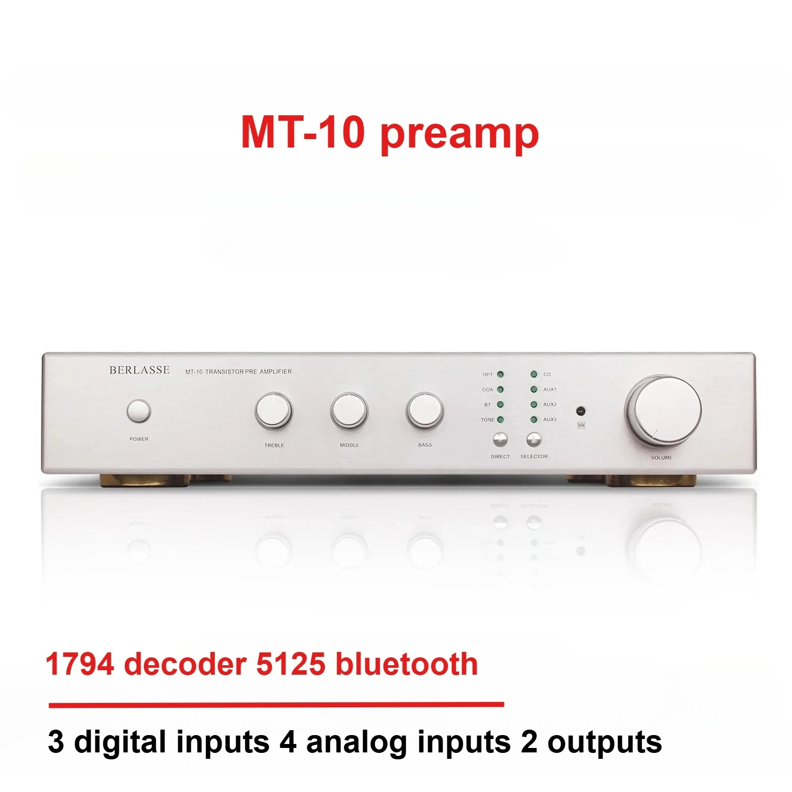 

CHUBAN MT-10 Аудиофильский полевой предусилитель, декодер 1794 года, Bluetooth 5125 с дистанционным управлением, домашнее высококачественное аудио