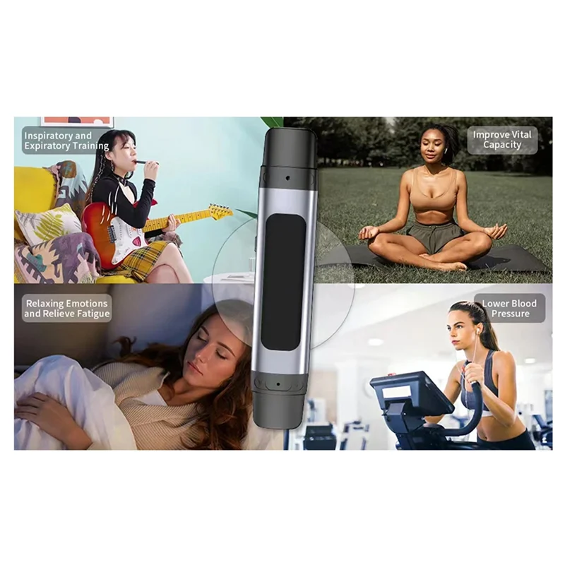 B24B Spirometer Intelligent Breathing Trainer Spirometer Fitness Strength Trainer For Children And Adult Lung Breathing Training