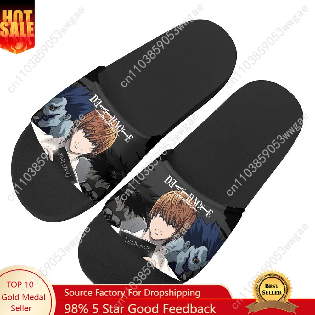 

Death Note Sandals Home Slippers Water Shoe Mens Womens Teenagers Sandal Bathroom Beach Pool Fashion Custom Made Summer Slippers
