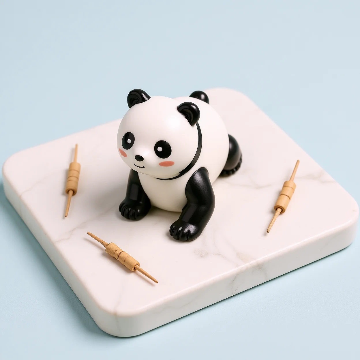 Ceramic Spoon Rest Smooth Panda Tableware Rest Panda Chopstick Rest High-Temperature Decorative Panda Ornament For Restaurant