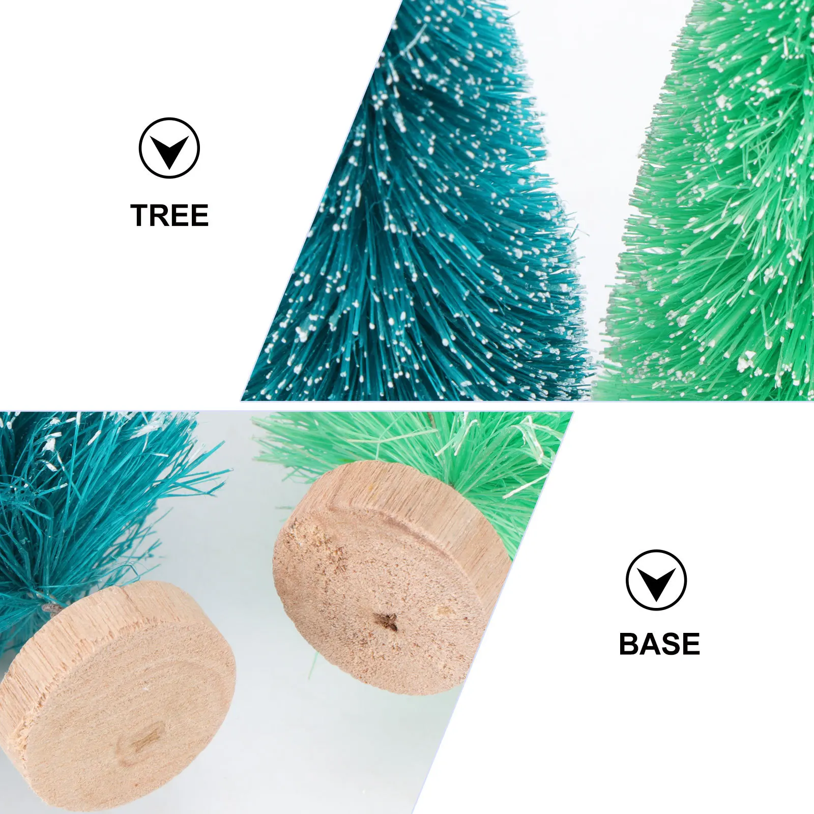 

8Pcs Mini Christmas Snow Tree Ornament Simulated Xmas Desktop Table Decor Festival Home Supplies Christmas Tree Decor