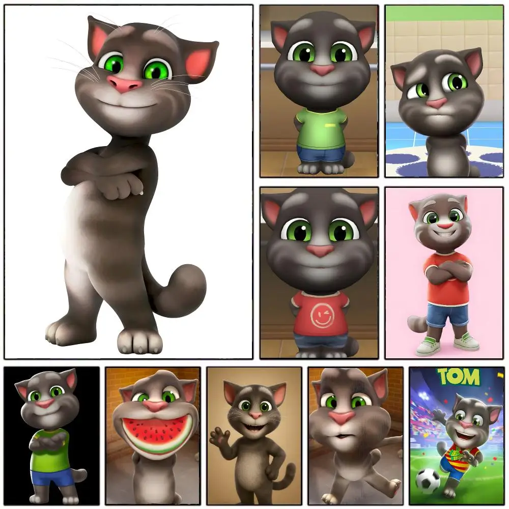 virtual pet T-Talking Tom Cat Poster Modern Home Decoration Interior Design & Contemporary Wall Art Collection
