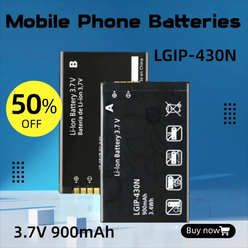 

900mAh LGIP-430N Replacemeny Battery for LG Cookie Fresh GS290 GW300 LX290 LX370 LGIP MT375 GM360