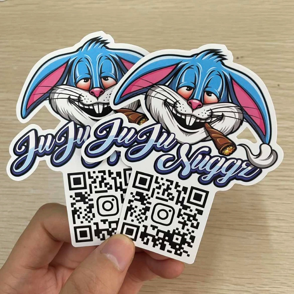 Custom QR Code Stickers with Logo Customize Personalized Label Sticker Business Company Name Packaging Print Your Own Stickers