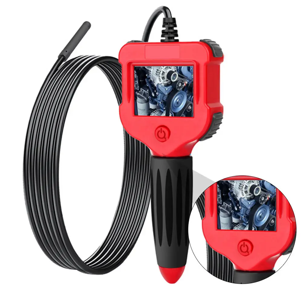 1Set Hd Digital Borescope 2.4inch Screen IP67 Waterproof Handheld Endoscope for Plumbing Drain Inspection Industrial Repair Tool