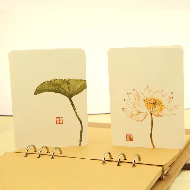 50pcs Chinese Style Creative Simple Classical Greeting Card Blessing Message Small Card Festival Valentines Day Retro Gift Card