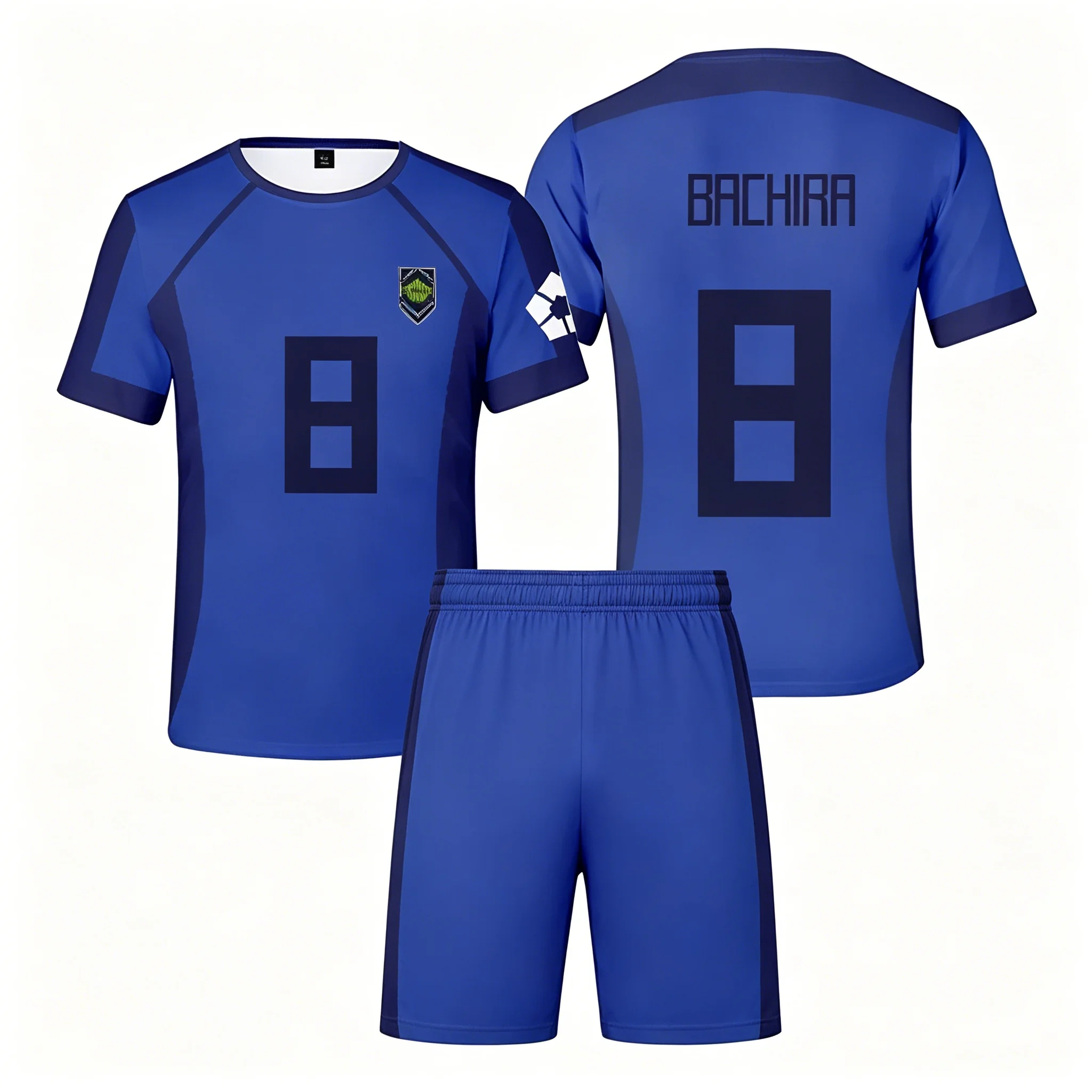 New Anime Blue Lock Short Sleeve shorts Set Futsal Football Pattern VL Replika T Shirt Sets Soccer Club Cosplay Unisex Jersey view 3