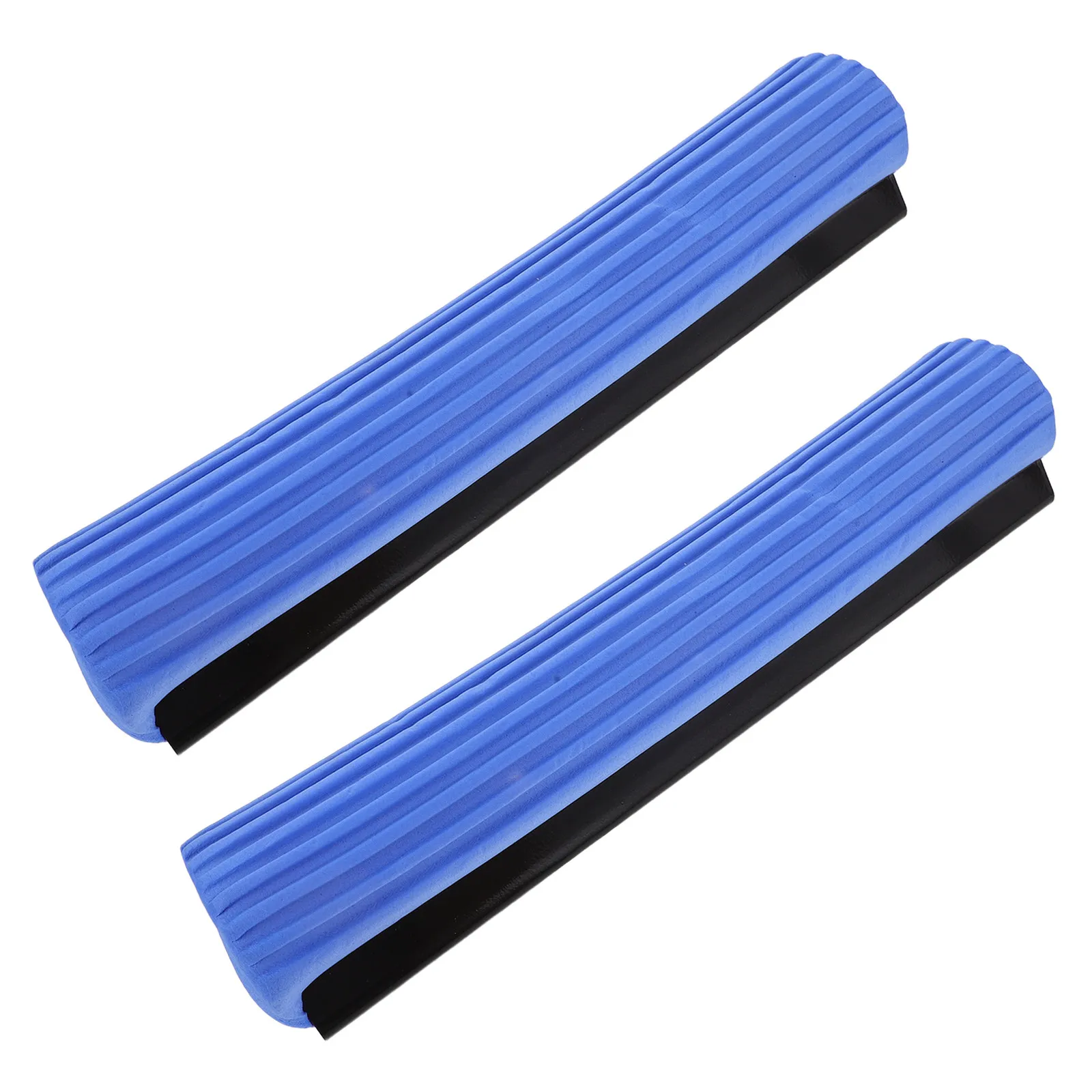 2Pcs Replacement Sponge Mop Heads Easy Fit High Absorption Horizontal Groove Design for Kitchen Bathroom Garage Floor Cleaning