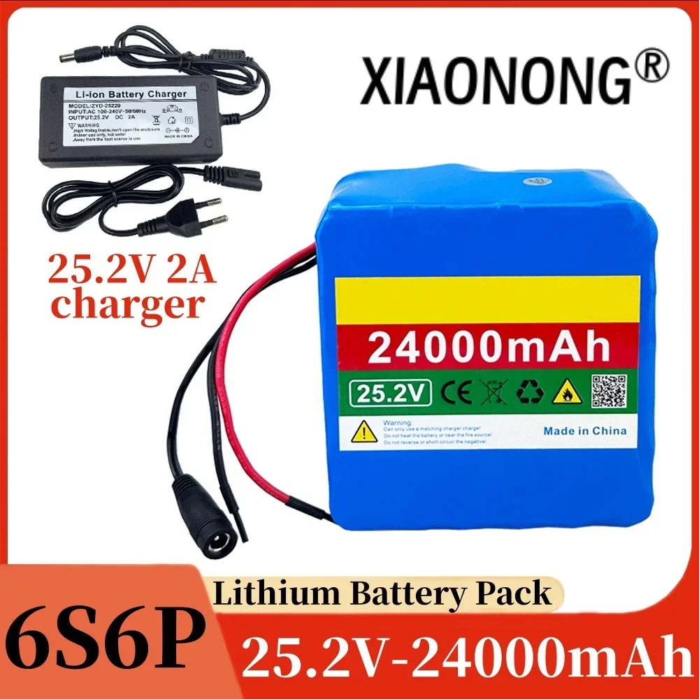 

25.2v 24000mah 6S6P Lithium-ion Rechargeable Battery Pack Suitable for bicycles, scooters + 2A Charger