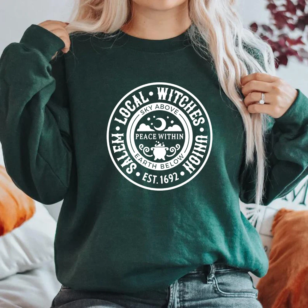 Local Witches Sweatshirt Salem Local Witches Union Sweatshirts Unisex Hoodies Pullover Halloween Clothing Fall Sweatshirt Hoodie