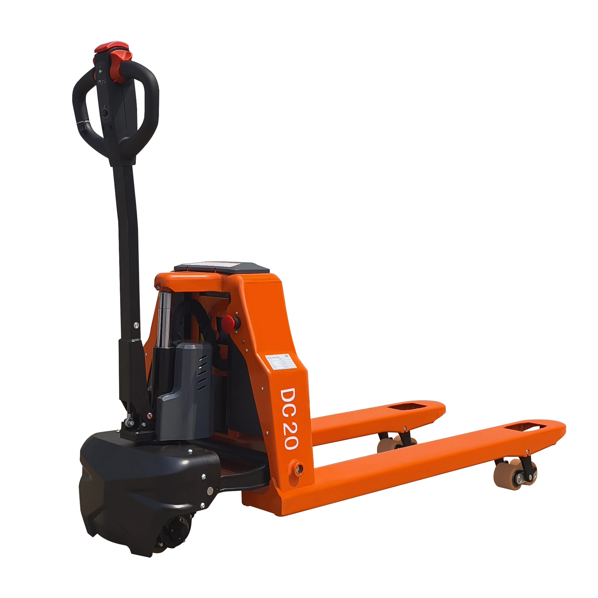 Gato para palés totalmente eléctrico, transpaleta con capacidad de 4400 libras, batería de litio de 48 V y 20 Ah, 6 horas de tiempo de trabajo, 48 x 27 pulgadas