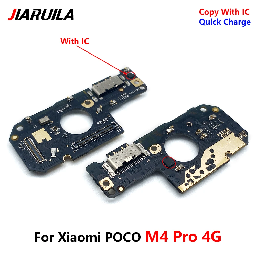 20 Pcs USB Charging Port Board Flex Cable Connector For Xiaomi Poco M4 Pro 4G 5G Microphone