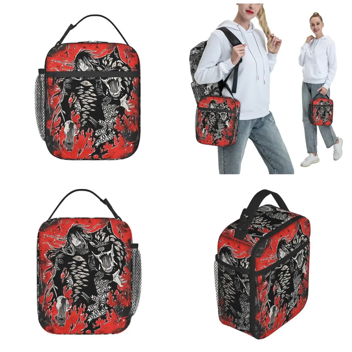 Gothic Hellsing Alucard Insulated Lunch Bags High Capacity Reusable Thermal Bag Tote Lunch Box Work Outdoor Food Storage Bags - view 3