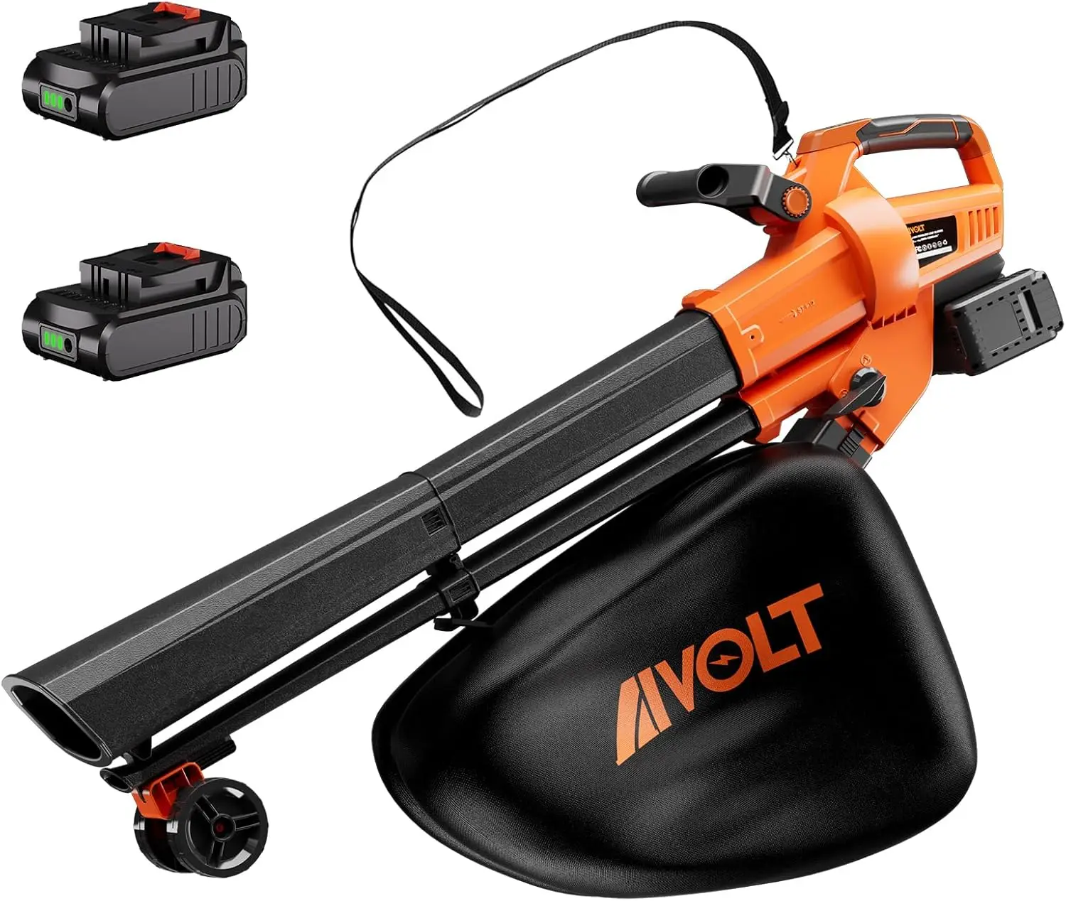 Cordless Leaf Blower Vacuum Mulcher with 40L Bag, 3 in 1 Battery Powered Leaf Blower 40V, 150MPH Air Speed, 4 Speed Modes