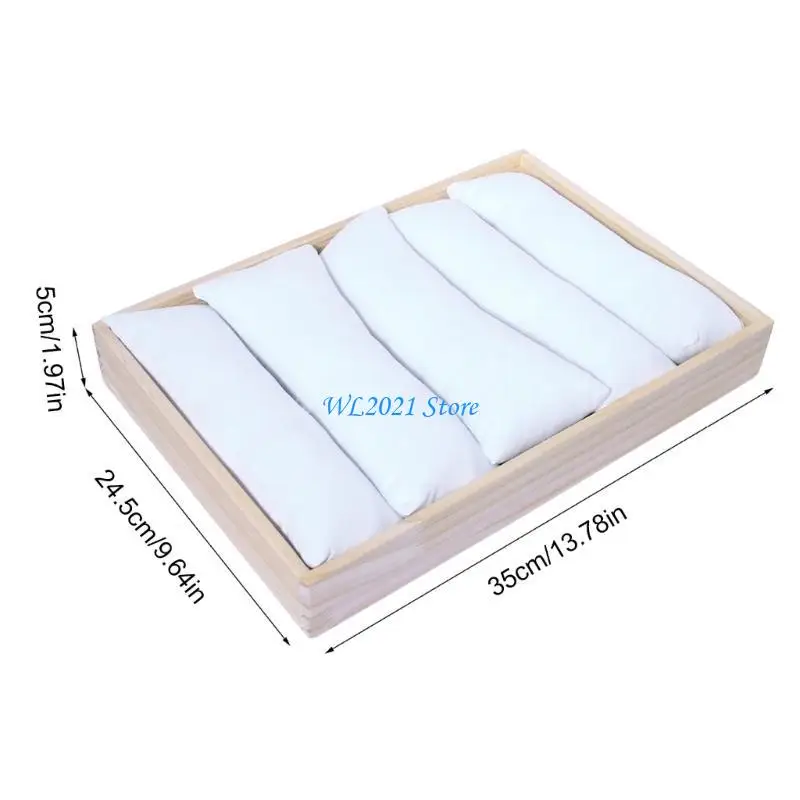 G5GC علبة عرض الساعات الأنيقة حامل خشبي للمعارض لهواة جمع المجوهرات