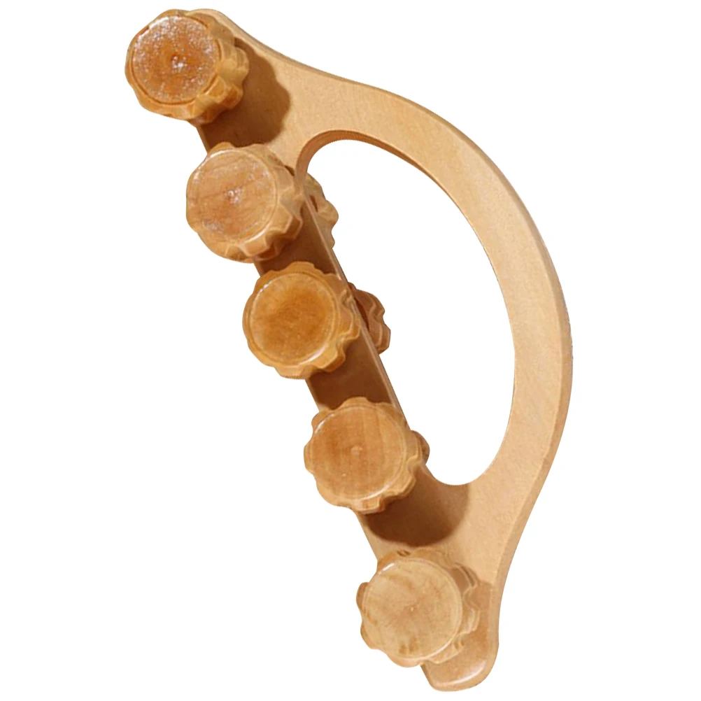 

Wooden Massage Roller Handheld Muscle Relaxing Body Roller Manual Myofascial Release for Pain Relief Wood Massager