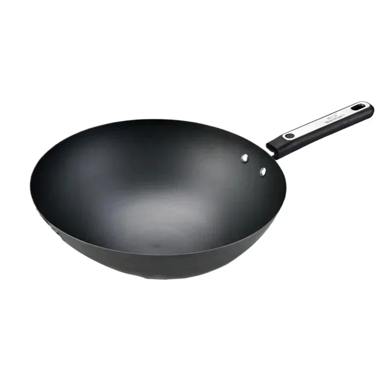 Frying pan induction cooker wok frying pan non-coated household iron pan non-stick medical stone