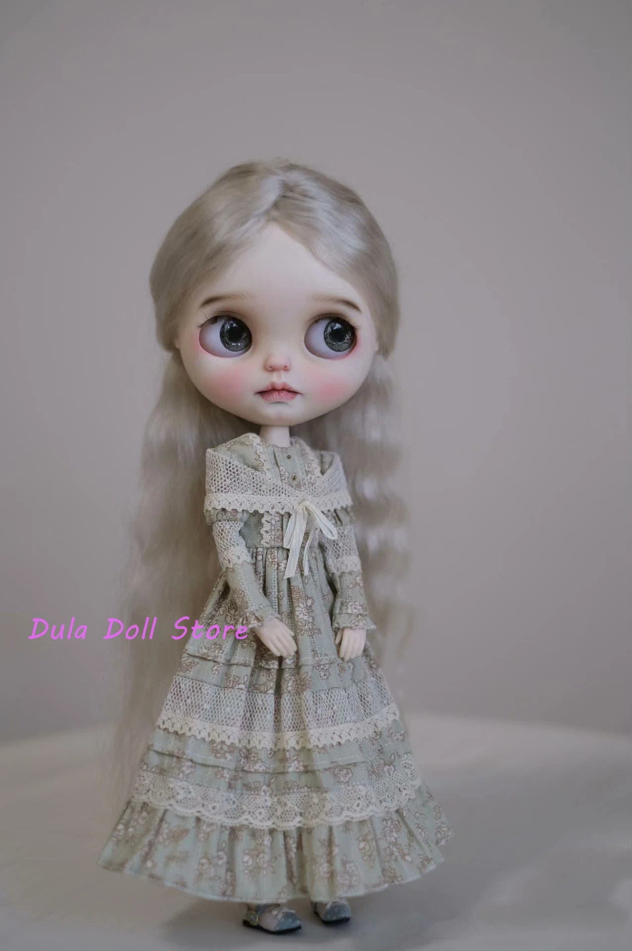 Dula Doll Clothes Dress Vintage floral maxi skirt and waistcoat Blythe ob24 ob22 Azone Licca ICY JerryB 1/6 Bjd Doll Accessories