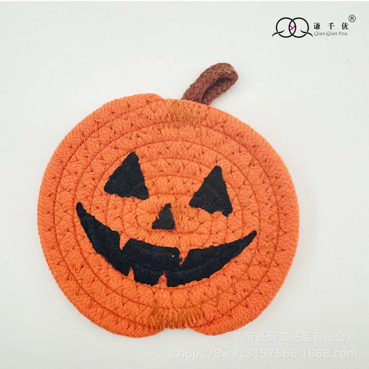 Pumpkin Placemat Halloween Table Placemats Heat Insulation Table Mat for Dining Table Home Decorations