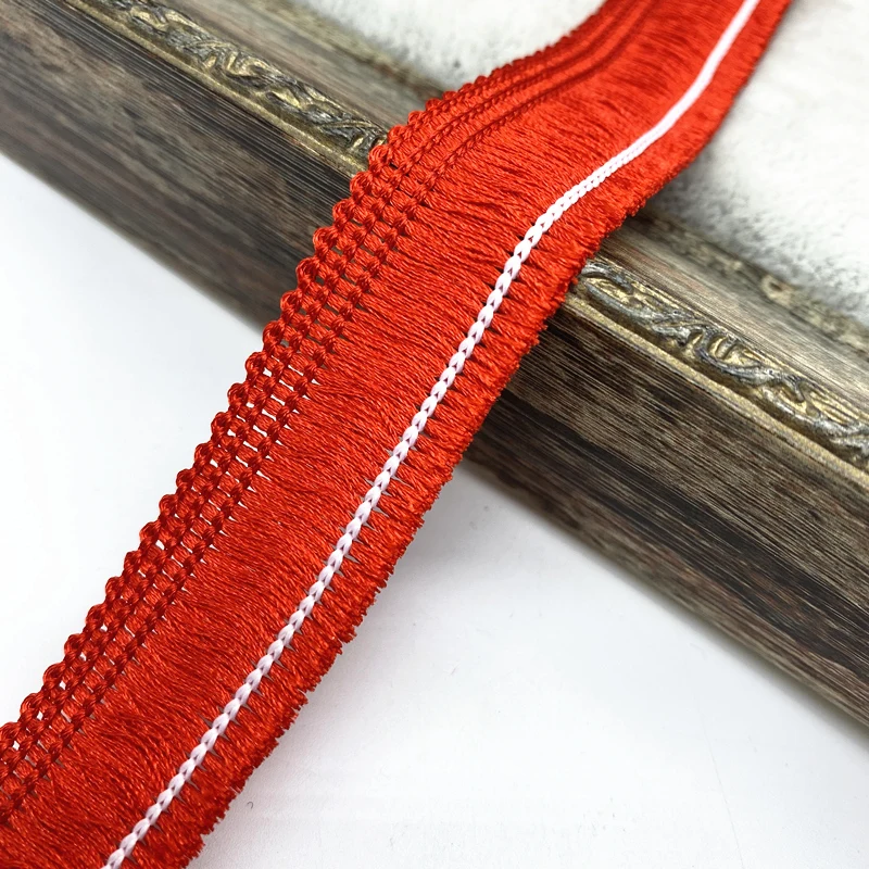 2 Yards Lace Trim 20mm Sewing Ribbon Tassel Fringe Ethnic Latin Dress Stage Garment DIY Fabric Knitted Party Curtain Decorative