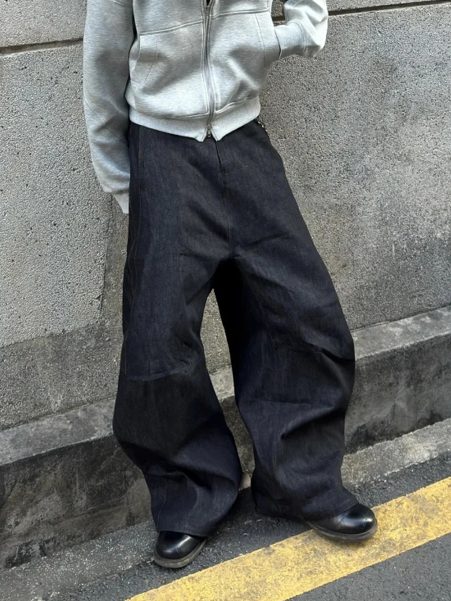 

Cleanfit American Sle Original Color Denim Pants ex Loose Wide Leg Pants Straight Cut Trousers for Men And Women