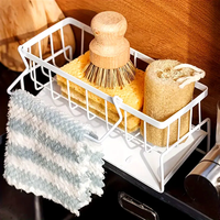 Kitchen Sink Storage Rack Punch-free Bathroom Kitchen Faucet Sponge Rack Sink Drain Rack Bathroom Supplies Rack