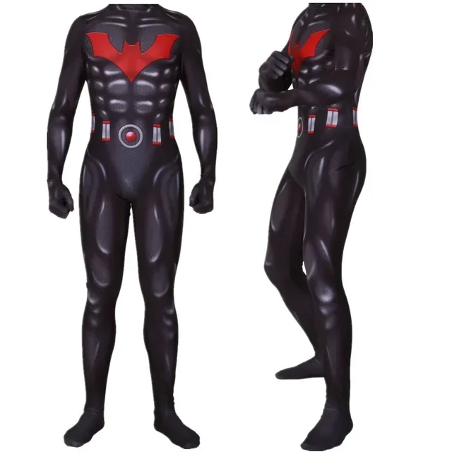 Bat man Beyond Cosplay Costume 3D Printed Spandex Superhero Zentai Bodysuit Jumpsuits halloween costume for Adult Kids