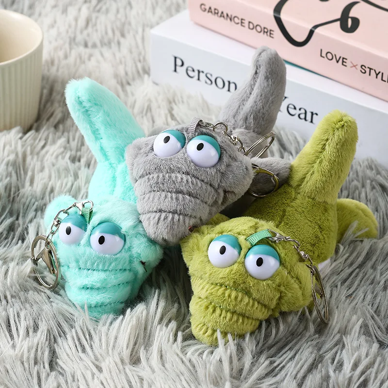 Creative Dorky Crocodile Scent Plush Toy Dolls Cute Animal Bulging Eyes Doll Keychain Backpack Shoulder Bag Charm Small Gifts