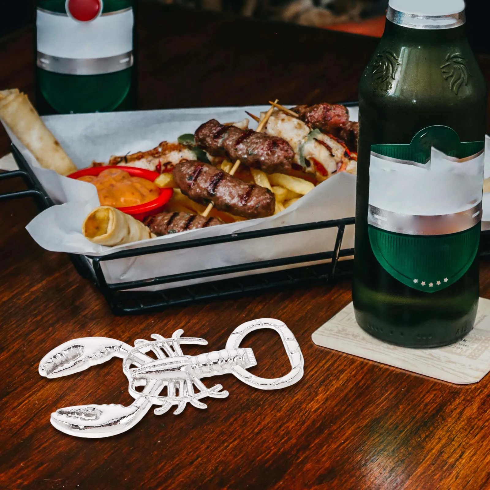 

3pcs Crawfish Bottle Opener Lobster Beer Cap Remover Zinc Alloy Wine Can Opener For Home Bar Party Beer Lovers Seafood