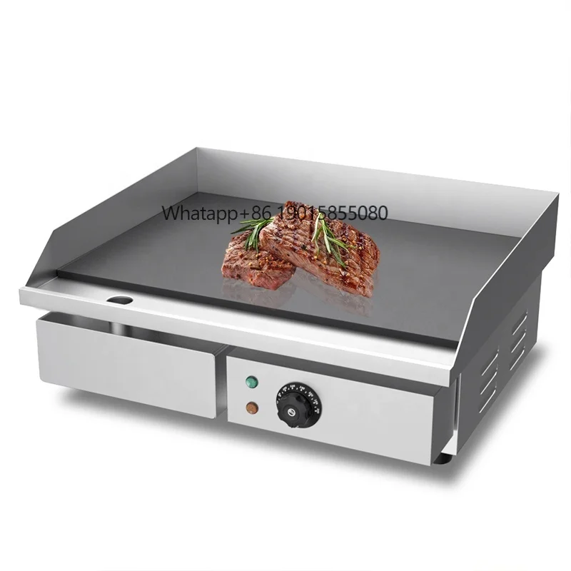 

Non-stick Kitchen Equipment BBQ Grill Electric Multifunctional Counter Top Flat Griddle Machine Technology Stainless Steel SY