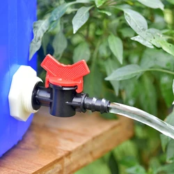 Rain Barrel Spigot Kit, 16/20mm Hose Control Valve, Hose Barb Adapter Water Tank Connector Set Aquarium Tank Water Pool Joints