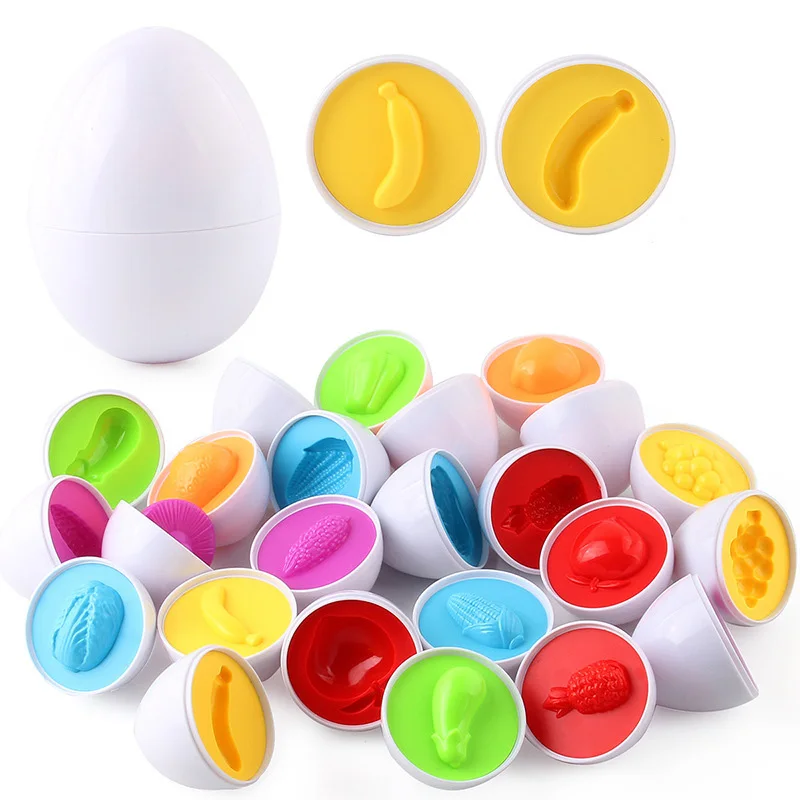 Montessori Learning Education Math Toys Kids Shape Match Smart Eggs Screws 3D Puzzle Game For Children Educational Easter Gifts