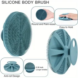 Soft Silicone Body Scrubber Exfoliating Bath Brush Shampoo Brush Handheld Shower Cleansing Brushes Scalp Massager Bathing Tools