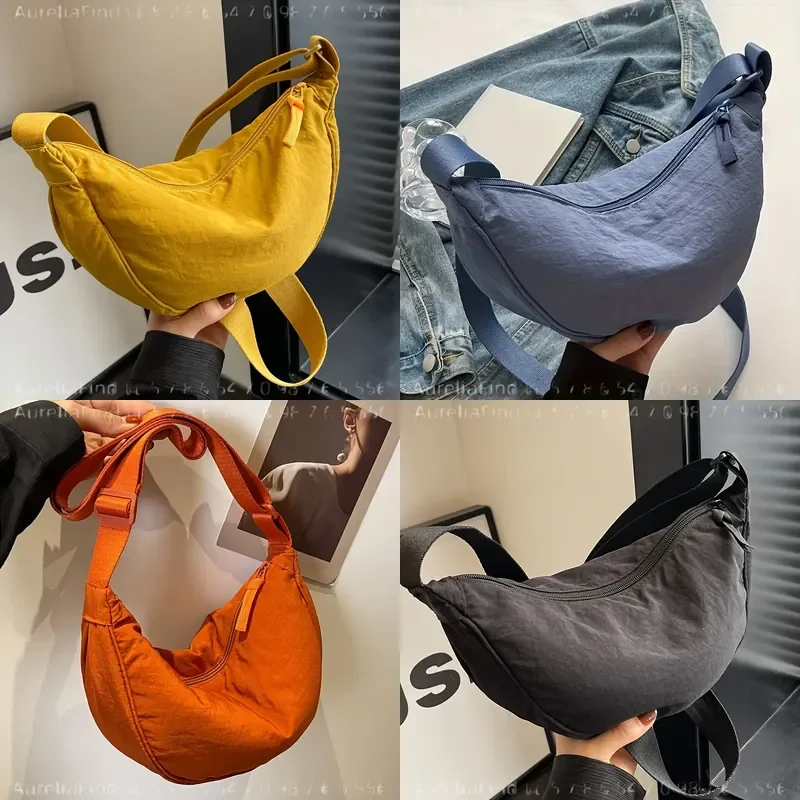 New Stylish Casual Women Crossbody Bag Adjustable Strap Dumpling Shape Single Shoulder Purse Coin Phone Pouch for Daily