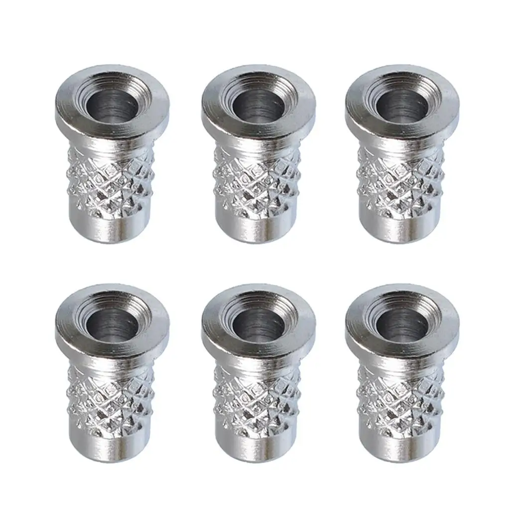 Tooyful 6 Pieces Iron Guitar Through Body String Mounting Ferrules Bushings for Electric Guitar Replacement Parts
