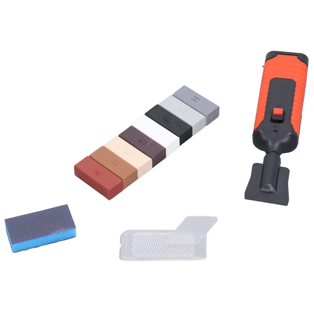 Wax Sticks Wood Floor Repair Kit Melting Tool Scratch Filler Hardwood Floor Repair Kit Battery-Powered 8 Colors