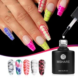 MSHARE Blooming Gel Blossom Soak Off UV Flower Watercolor Smudge Bubble Smoke Ink Effect Nail Polish Varnish 10ml in bottle