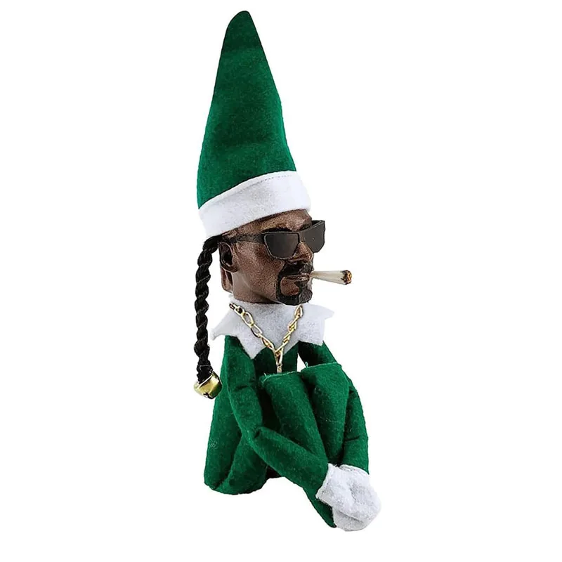 

30CM Snoop on A Stoop Christmas Elf Doll New Bookshelf Fairy Doll Handmade Funny Monster Plush Toy Xmas Gift