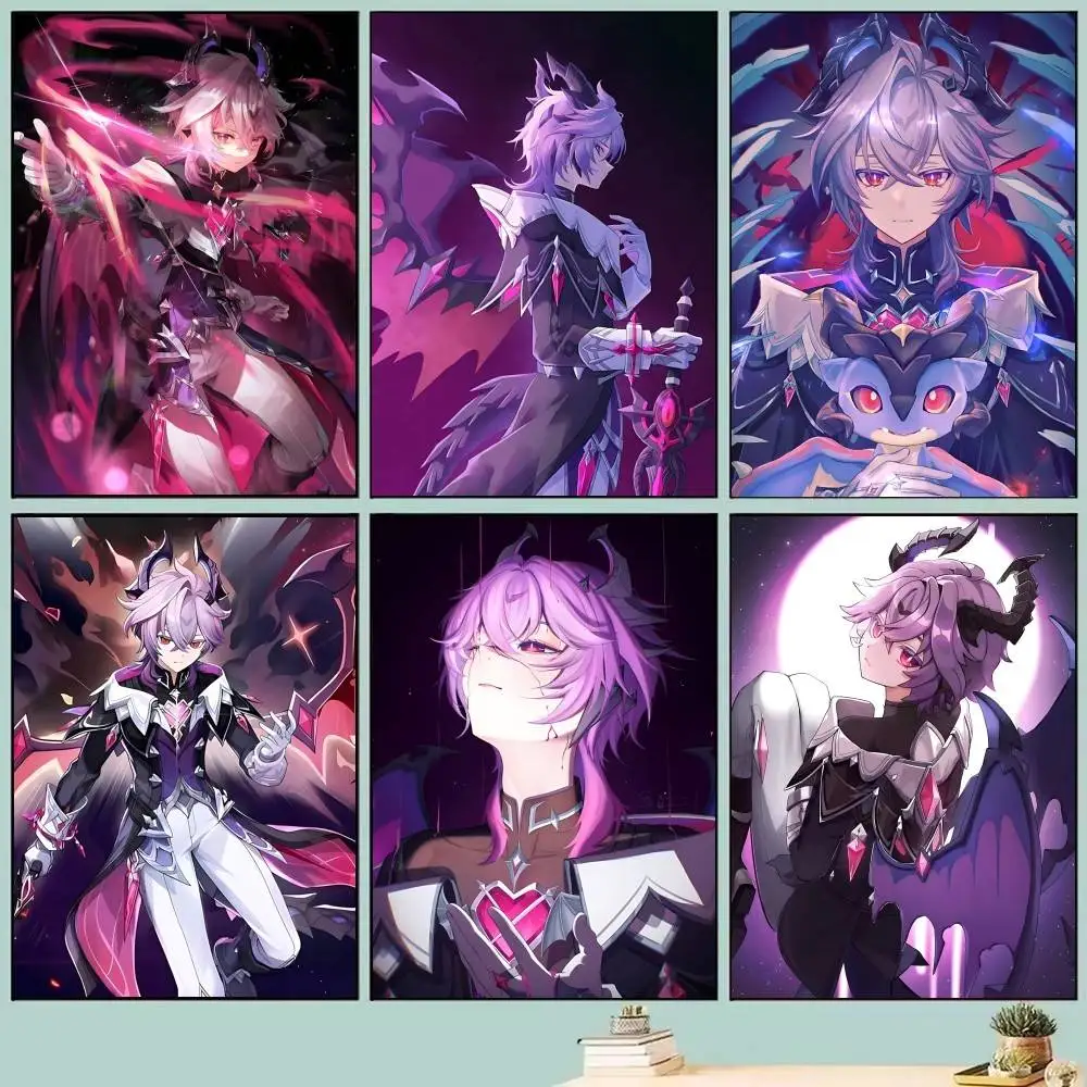 Anime Game Genshin Impact Durin Posters Self Adhesive Waterproof Ideal For Living Room Bedroom Bar Decoration
