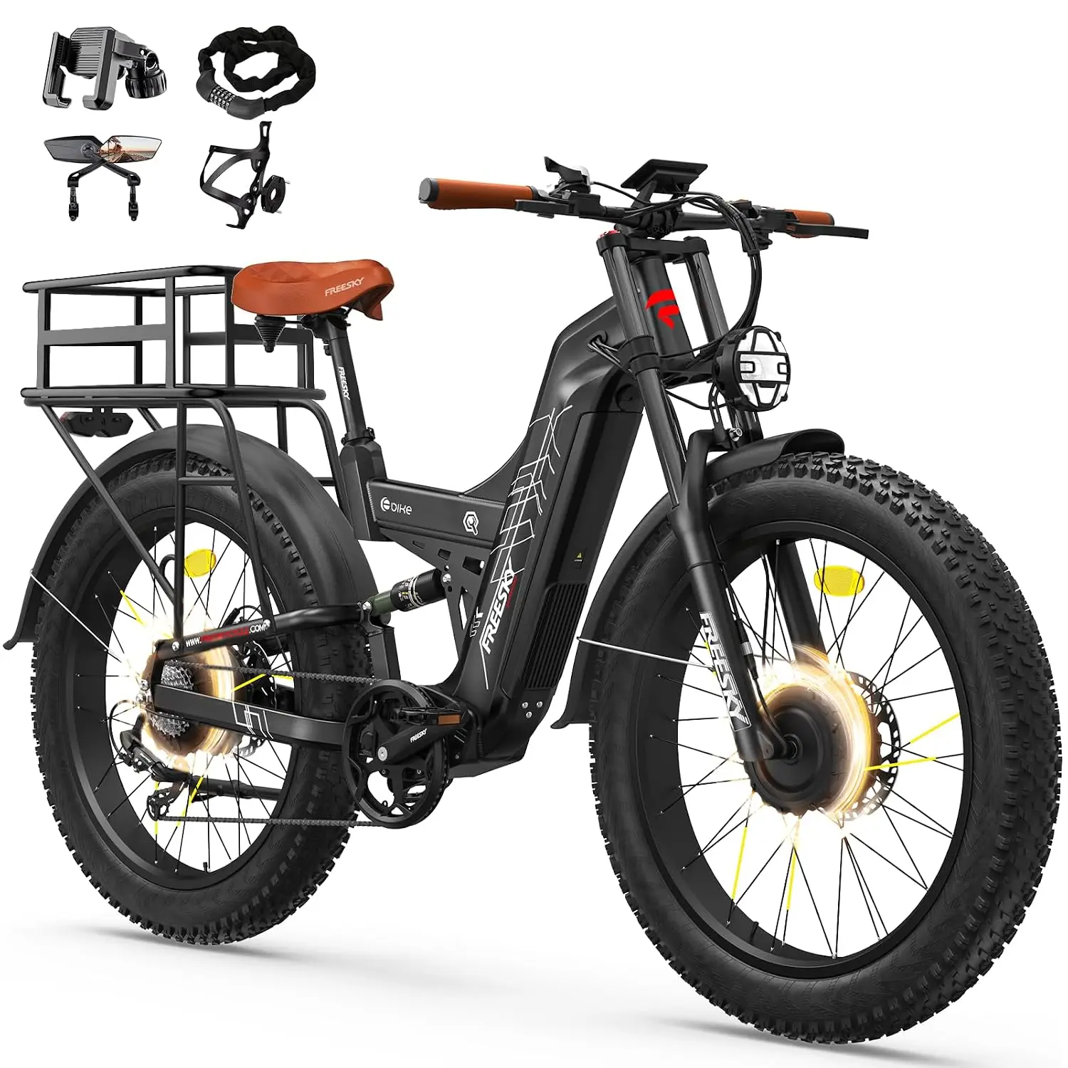 Dual Motor 120Mile 260NM LG Cells Electric Mountain Bike Adults, Customized