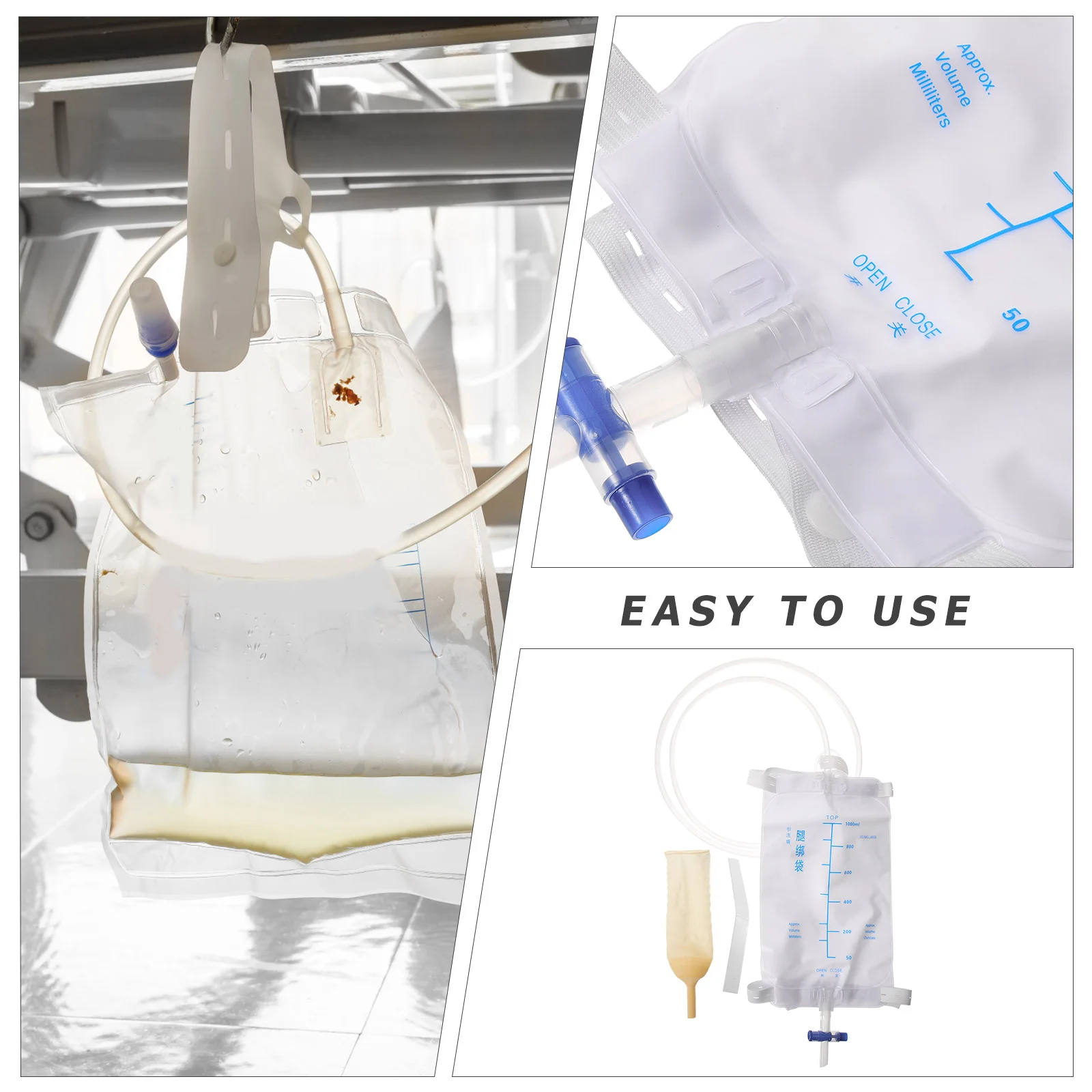 Urinary Sleeve Drainage Bag Long Catheter Cathether Emulsion Patient Postoperation