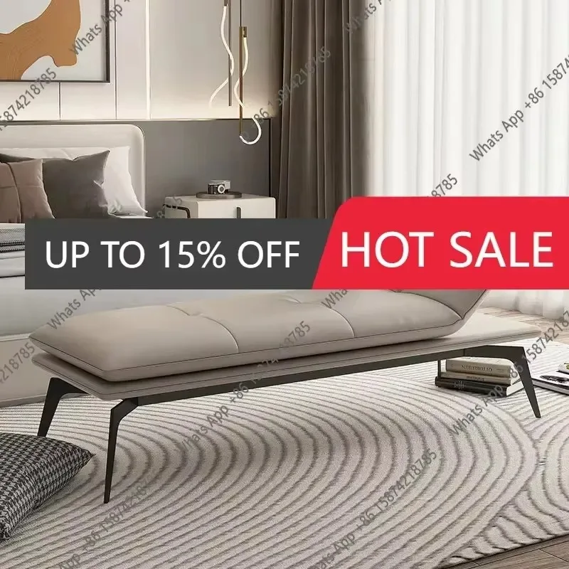 66 Italian Style Bedside Stool Light Luxury High PC And Console Game Bedroom Bedside Cloakroom Shoe Changing Stool Sofa Bench O