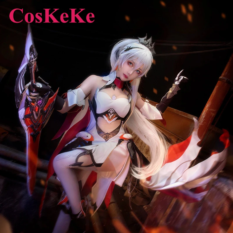 CosKeKe Kiana Kaslana Cosplay Anime Game Honkai Impact 3 Costume Sweet Gorgeous Combat Uniform Dress Women Role Play Clothing