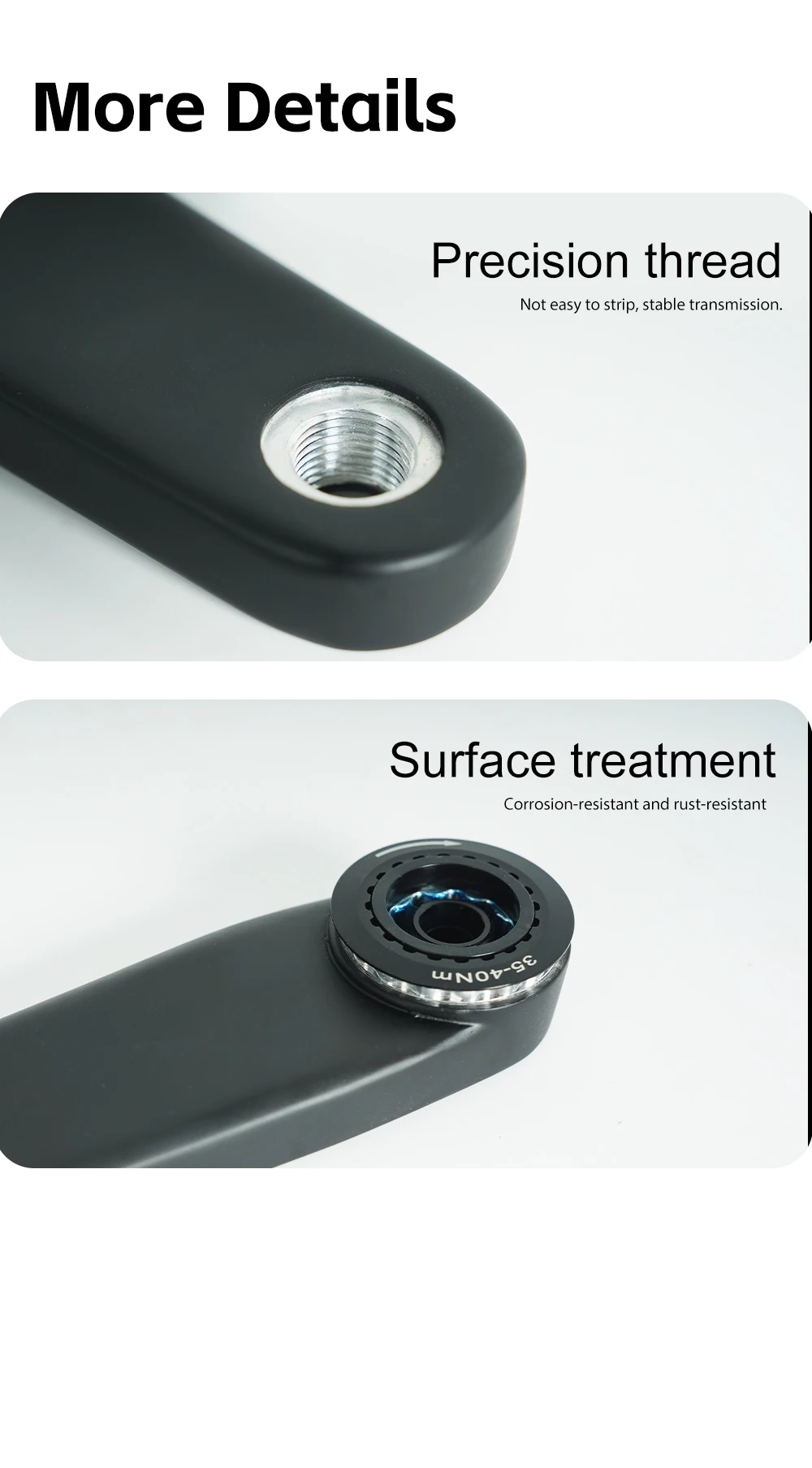 ThinkRider Carbonfaser-Kurbelarm Kompatibel mit PP5 Ultra Light für Rennräder – Detail 6
