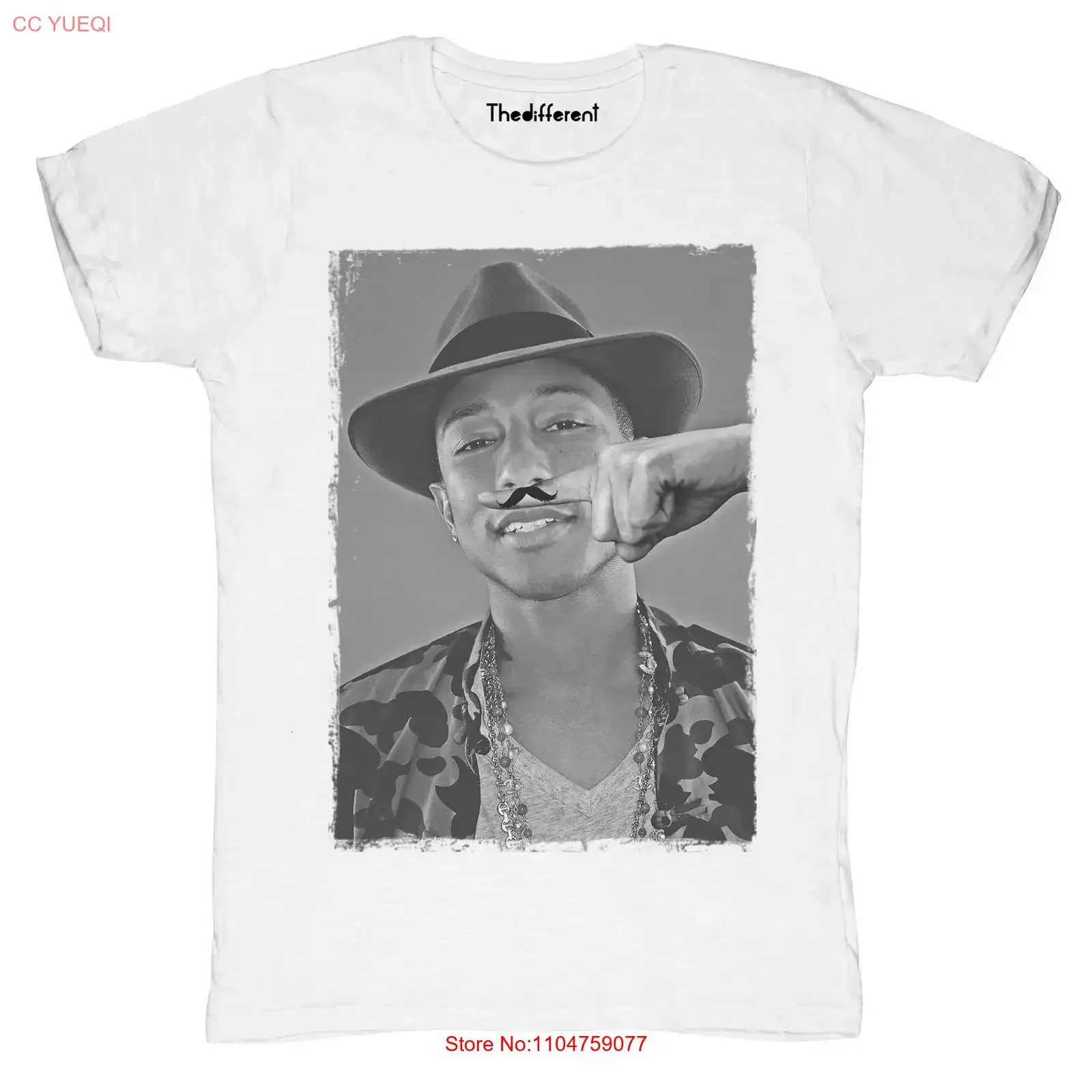 New Mens Funny Pharrell Mustache Idea Flame T Shirt vintage Washed Slightly homme Versatile graphic Breathable Stretched