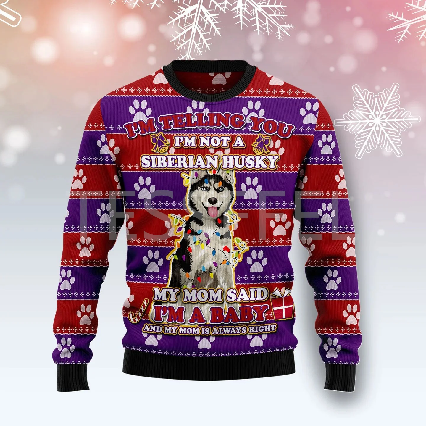 Suéter feo de Navidad para Cosplay, jersey de manga larga con estampado 3D de dibujos animados de perro, gato, Papá Noel, tatuaje, otoño e invierno,